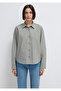 Striped Green Shirt Loose Fit / Relaxed Fit 1211386-85171 - 3