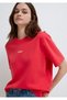 Logo Printed Interlock Red T-Shirt Regular Fit / Normal Cut 1612829-30742