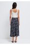 Printed Navy Blue Midi Skirt 1310583-91475 - 6