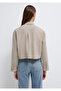 Brown Plaid Crop Shirt Loose Fit / Relaxed Fit 1211388-83169 - 6