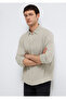 Tencel ™ ) Lyocell and Linen Blend Beige Shirt Regular Fit / Normal Cut 0211482-70333