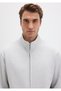 High Collar Zippered Gray Sweatshirt 0S10377-82498 - 5