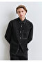 Black Shirt with Stitching Detail Loose Fit / Relaxed Fit 0211688-90850