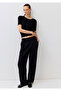 Linen Blend Black Short Sleeve Cardigan Slim Fit / Narrow Cut 1710782-900 - 2
