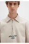 Semi-Zip Ecru Shirt 0211784-81202 - 6