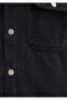 Anthracite Pocketed Velvet Shirt Loose Fit / Relaxed Fit 0211750-70087 - 7