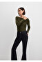 Green Long Sleeve T-Shirt Fitted / Slim Fit 1613595-71545 - 2