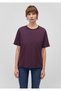 Crew Neck Purple Basic T-Shirt Regular Fit / Normal Cut 1600955-70635 - 3