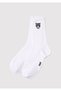 Tiger Embroidered White Socks 0911744-620