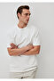 Crew Neck White Basic T-Shirt Loose Fit / Comfortable Cut 0612269-70057 - 5