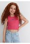 Logo Printed Pink Undershirt Fitted / Body Fitting Cut 7610336-71111 - 2