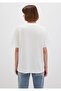 Logo Printed White T-Shirt Loose Fit / Loose Relaxed Fit 1612518 -70057 - 4