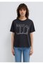 Cat Printed Anthracite Istanbul T-Shirt Boyfriend 1610674 -70087 - 3