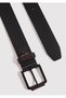 Black Faux Leather Belt 0910871 -900 - 3