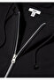 Hooded Zippered Black Sweatshirt 1610221-900 - 8