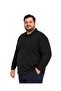 Men's Large Size Black Polo Collar Pique T-Shirt 3Xl-8Xl - 3