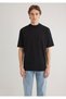 Black Basic T-Shirt Loose Fit / Loose Comfortable Cut 0611193-900 - 3