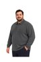 Men's Large Size Melange Black Polo Collar Piqué T-Shirt 3Xl-4Xl-5Xl-6Xl-7Xl-8Xl - 3