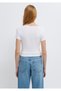 White Basic Crop T-Shirt Crop / Short Cut 1612374 -620 - 5