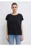 Lux Touch Tencel Black Basic T-Shirt - Loose Fit 167245 -900 - 3