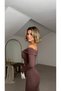 Boat Neck Long Length Long Sleeve Bodycon Special Occasion Stylish Women's Dress - 4