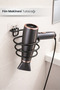 Adhesive Blow Dryer Holder Wall Mounted Hair Dryer Hanger - Black