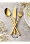Dmr Life Diamond Titanium Gold 18 Piece Cutlery Set (SWEET GROUP) - 6