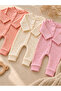 100% Cotton Daisy Patterned 3-Piece Baby Romper Set – Newborn & 0-6 Months, Soft and Breathable Long Sleeve Romper - 2