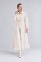 Beige Open-Front Zip Detail Trench Coat