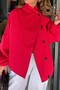 Red and Black Garnished Trench Coat Per9860 - 7