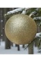 Christmas Pine Tree Ornament Large Size Christmas Ball Gold Color Shiny 15 Cm New Year Ball Ornament