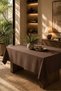 American Service, 130 X 230 Brown Tablecloth