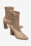 Mink Suede Thick Heeled Wooden Sole Stretch Comfortable Heeled Boots Foot Wrapping Work School Office Campus Style Stylish Boots - 3
