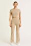 Modal Crop and Straight Leg High Waist Women's Set