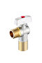 Blue Brass Hot and Cold Water Inlet Ball Valve G1/2" Bathroom Kitchen Sink Stop Valve Toilet Connect - 7