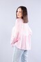 946 Tie-Detail v neckless self-striped blouse - 3