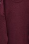 Soft Knitwear Tunic with Drawstring Sleeves and Stripes - Burgundy - 8