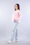 946 Tie-Detail v neckless self-striped blouse - 5