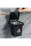 Black Stainless Steel Wall-Mounted Ashtray with Lid – Irregular Design, Dust-Proof, Easy Installatio - 4