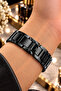 Women's Wristwatch 3 Atm Waterproof Black Steel Cord + Bracelet Gift - 4