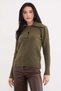 Half Buttoned Baby Collar Knit Sweater - 2