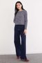 3 Thread Stripeless Striped Crew Neck Sweatshirt - 5