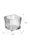 Luanda - Set of 4 Striped Crystal Glass Breakfast Snack Bowls Magnolia Square Bowl 400Cc - 3