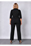 Women's plus size double-breasted sequin-embellished three-quarter sleeve evening dress suit 24717 - 7