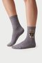Women's Seamless Toe-To-Toe Seamless Cotton Socks with Teddy Bear Detail - Comfily - 4