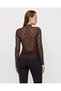 Crew Neck Lace Transparent Blouse - 6