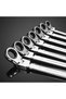 Silver 5pcs Flex Head Ratchet Wrench Set, Metric, Chrome Vanadium Steel Combination Spanner Key Wren - 5