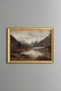 Calm Lake among the Mountains - Vintage Patterned Painting - Fine Model