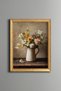 Colorful Wild Flowers in a White Jug - Vintage Patterned Painting - Fine Model