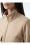 Two Mt Shop Quality Lcw Everyday Beige Cashew Patterned Loose & Baggy Women's Jacket - 3